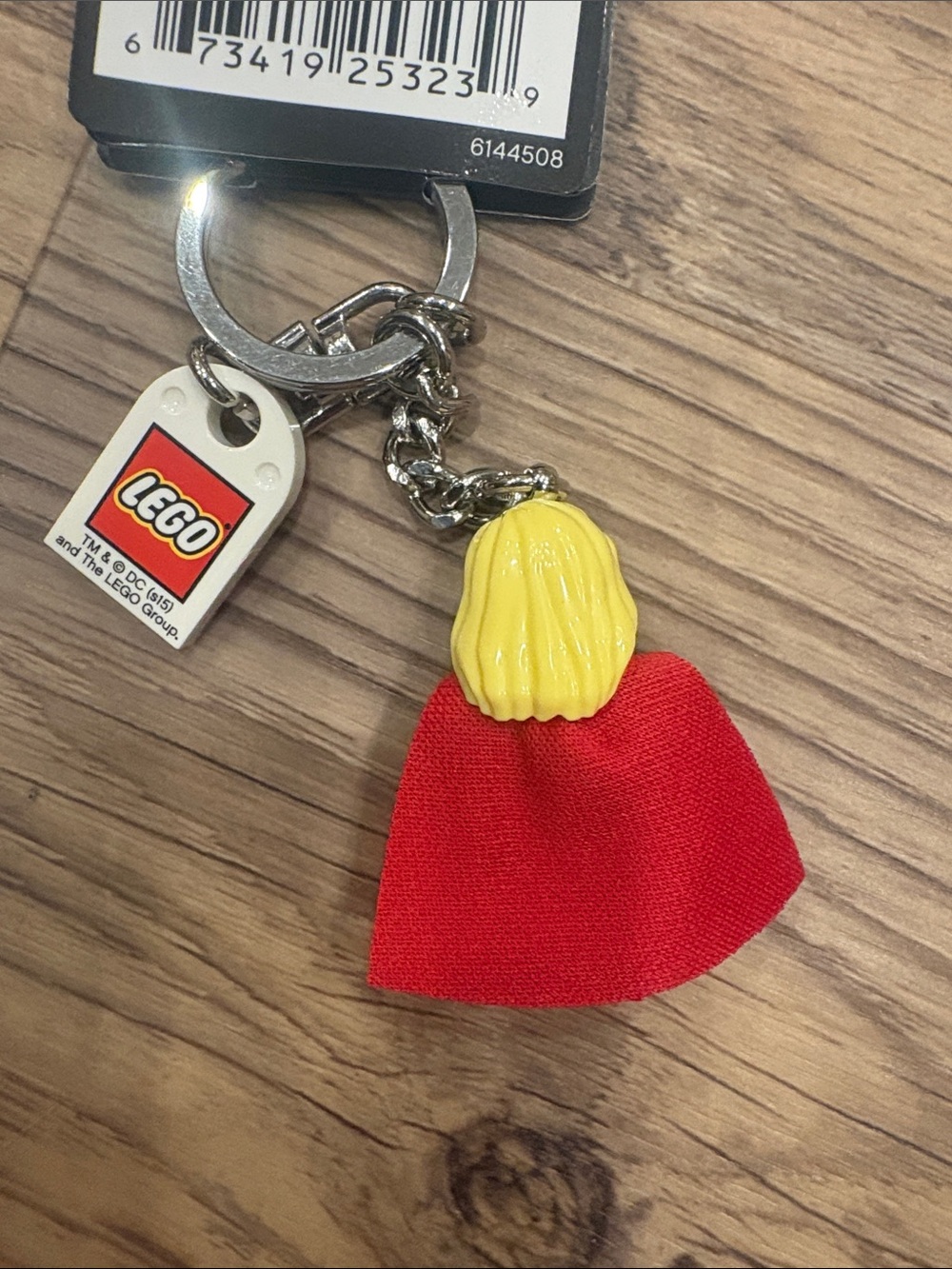TWO Lego Supergirl Keychain - Blue, Red, Yellow - Picture 4 of 4